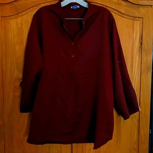 Vintage 80's Levi Strauss Brown Silk Women's Shirt